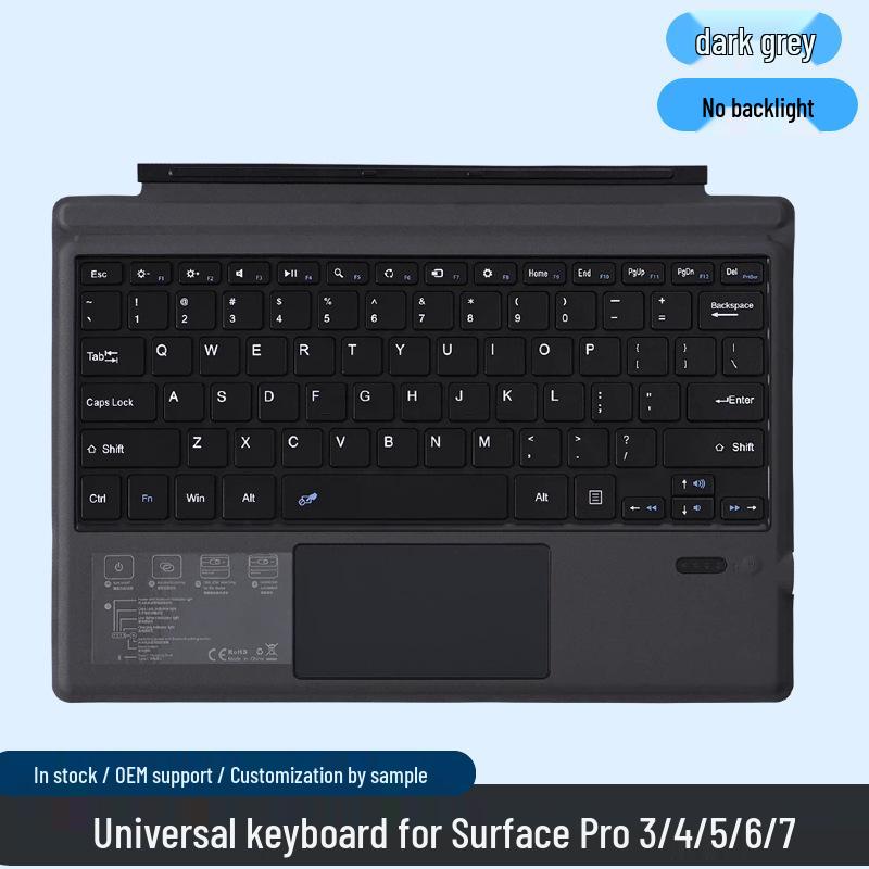 Microsoft Surface Pro Series Thin Light Bluetooth Magnetic Keyboard with Colorful Backlight