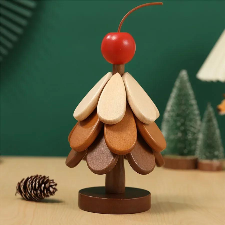Christmas Tree Wooden Insulation Mat – Heat-Resistant Pot Mat for Dining Table & Holiday Home Decor