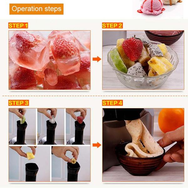 Automatische Fruchteismaschine für den Haushalt, für Kinder, Milchshake-Maschine, Hersteller für gefrorene Desserts, Eiscreme-Werkzeug für Eismaschine
