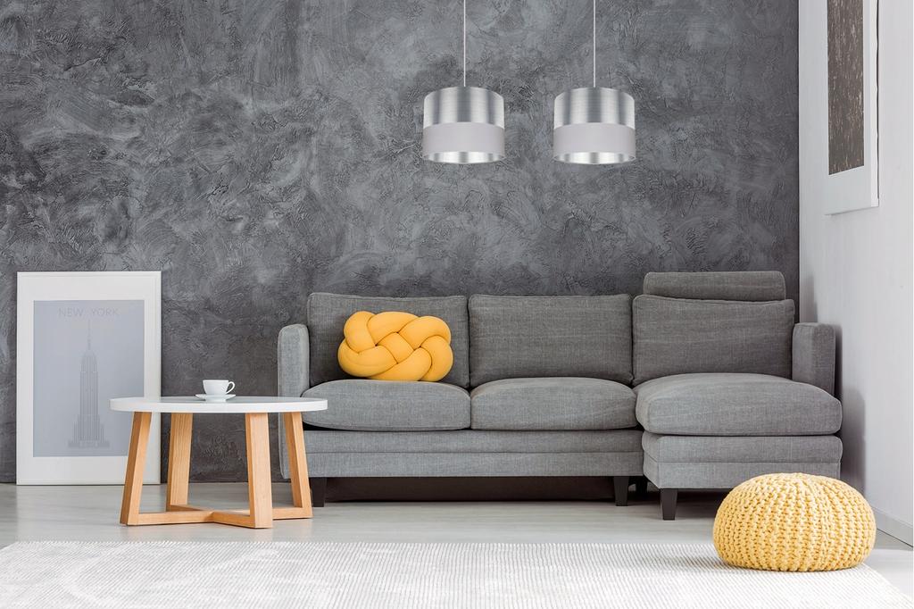 CEILING HANGING LAMP CHROME LAMPSHADE LED