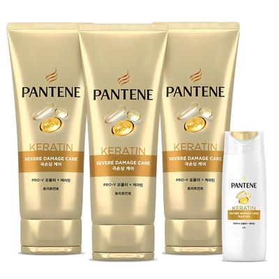 Pantene Keratin Extreme Damage Care Treatment 220 мл 3p + набір шампуню 90 мл, 1 набір