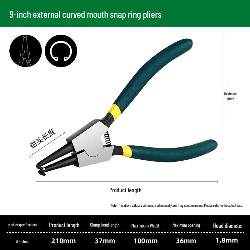 Small Pointed Nose Snap Ring Pliers for Internal/External Circlip, Spring, Expansion, and Retaining Rings