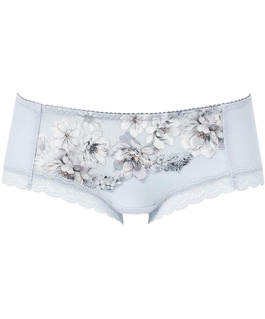 Wacoal Panties Bra with Sleek Pair with Soft and Stretchy PXB643 SX M Boy-Length (Ribbon Sides) BXB443, Easy-to-Wear Bra, Back,