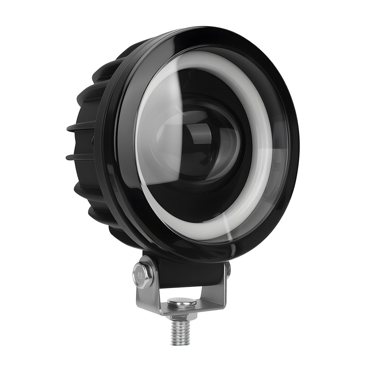 

Motorcycle LED Spotlight 12-24V Adjustable Headlight 3570 Chip Lens Yellow Aperture Hi/Lo Beam Light Dual Color White Yellow