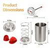 2025+ DeliMeat , Stainless Steel Ham PressMold with Thermometers & Silicone Kitchen Mittens