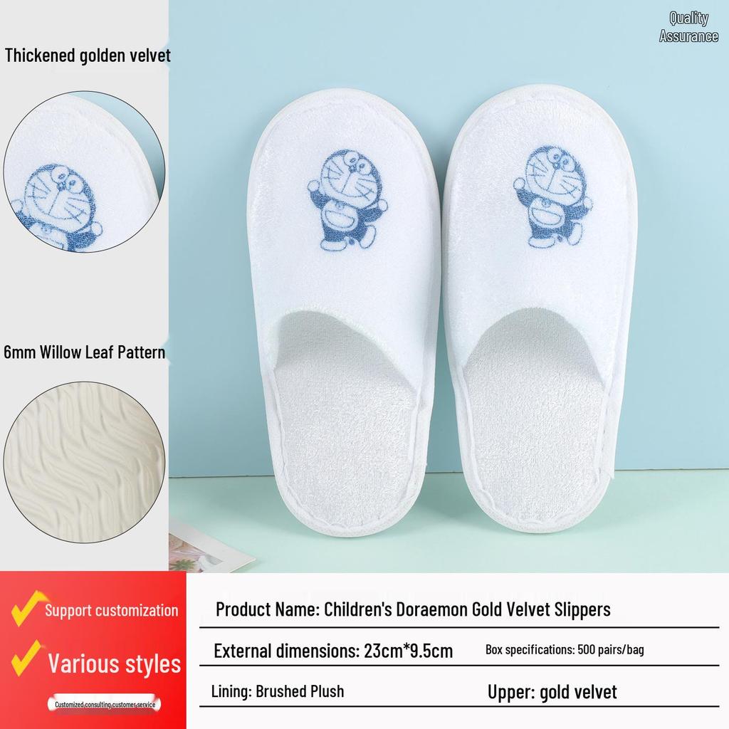 Luxusní pratelné protiskluzové pantofle z perlové bavlny pro hotelové a domácí hosty