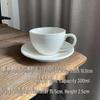 OLOEY White Ceramic Coffee Tea Cup with Saucer
