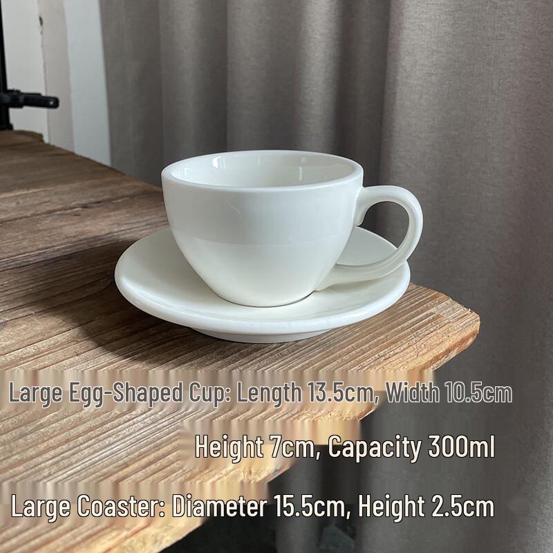 

OLOEY White Porcelain Coffee & Tea Cup with Saucer