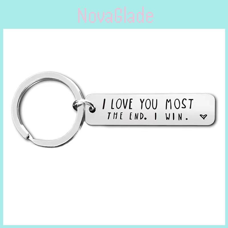 I Love You More The End Keychain Durable Stainless Steel Accessory For Romantic Occasions