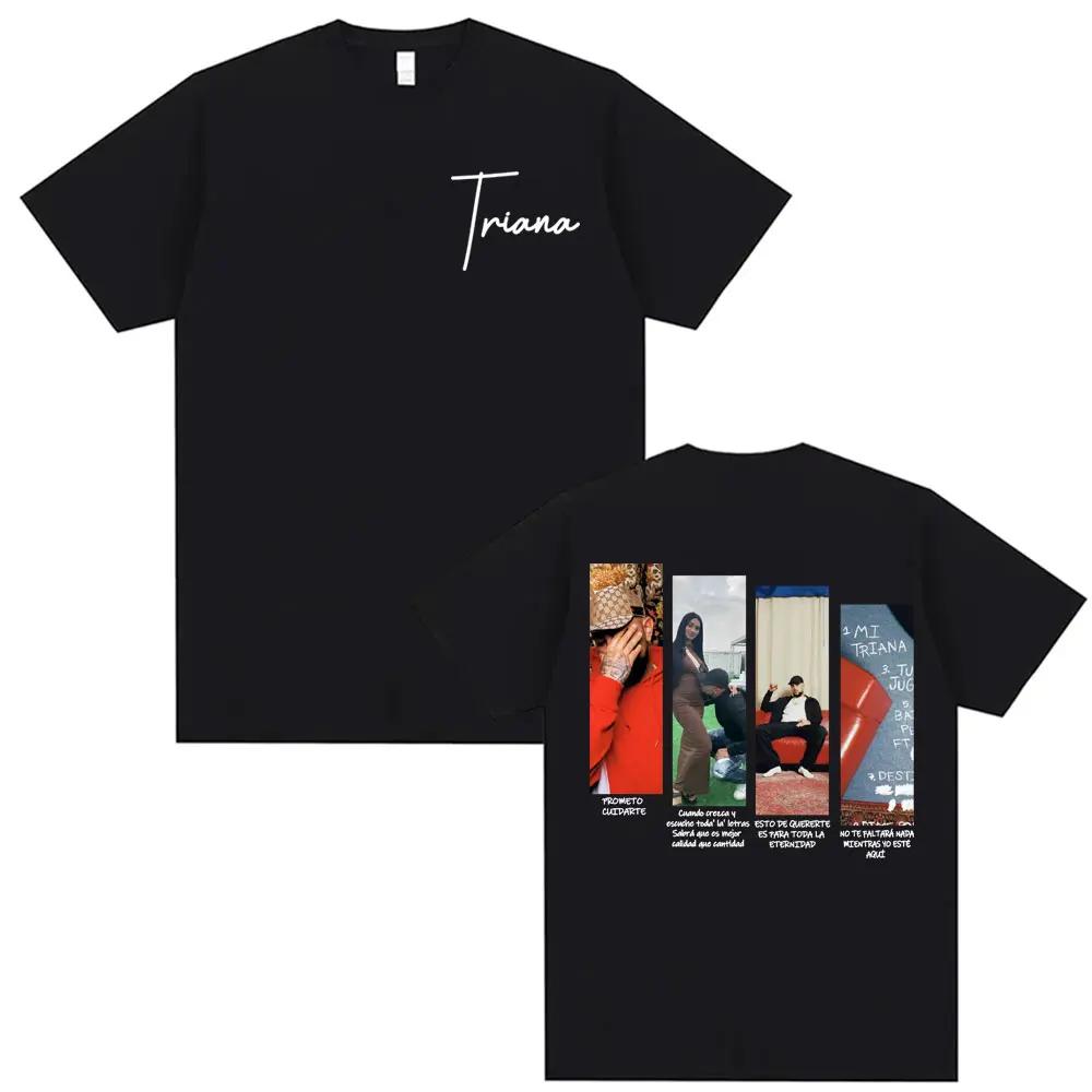 Rapper Cano Triana Tour Album Printed Tshirts for Unisex Women Harajuku Hip Hop Street Tshirt Casual Cotton Oversized T Shirt