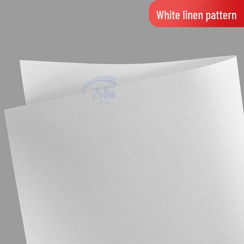 A4 White Linen Texture Adhesive Label Paper A4 White Linen Texture Paper (20 Sheets)