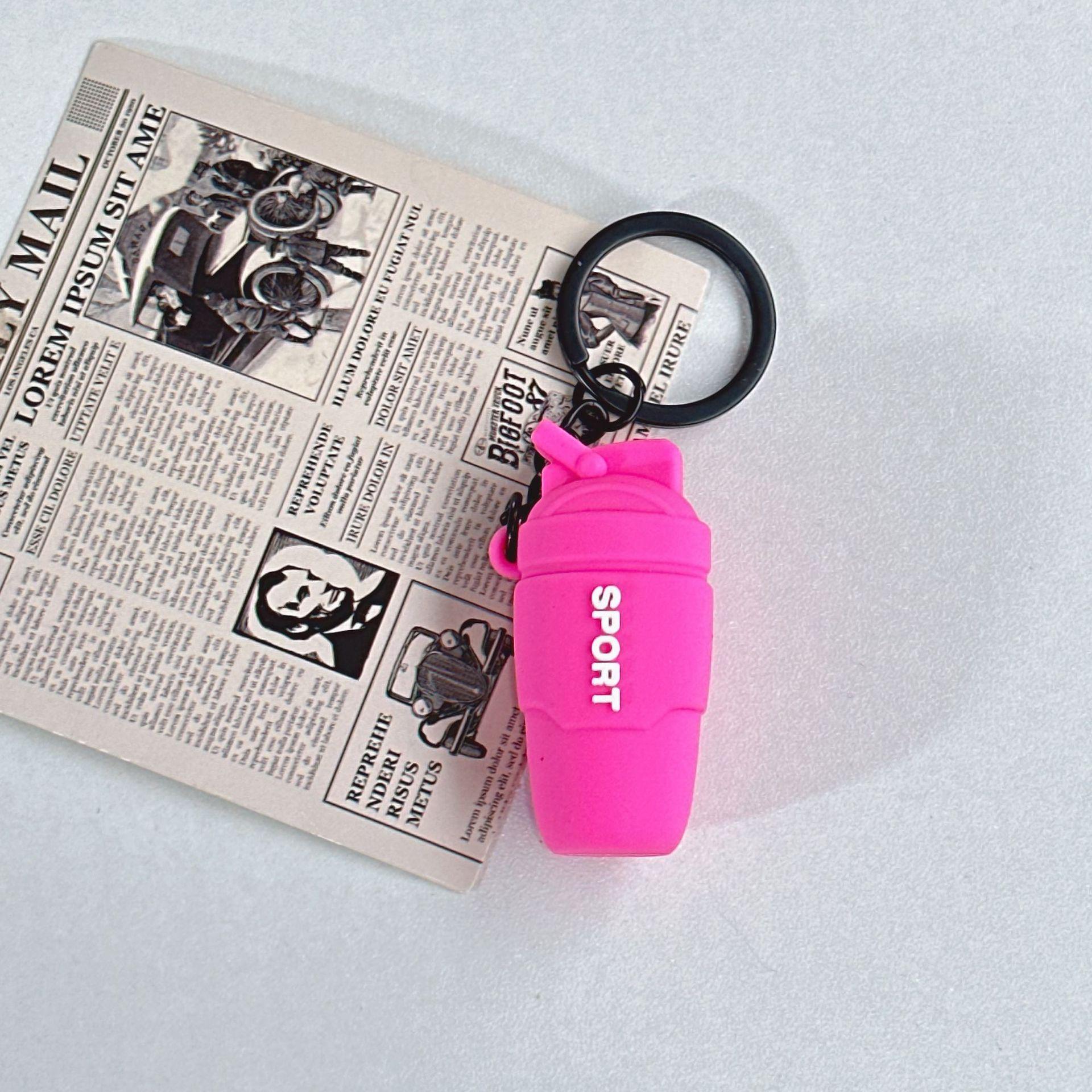 Брелок в стиле Miu: Мини съемный кулон-шарм для фитнеса в виде штанги