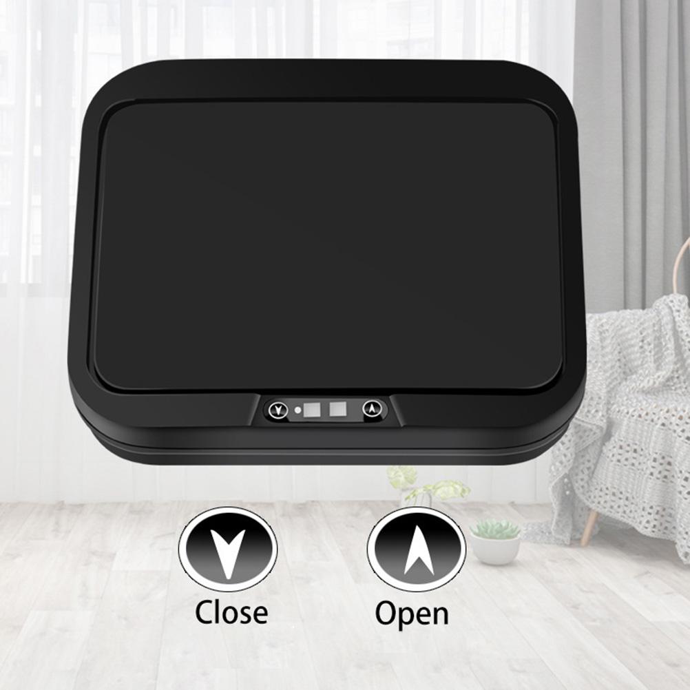 Poubelle à induction Poubelle Capteur intelligent automatique Cuisine Salle de bain Poubelle Poubelle Poubelle sans (Noir)