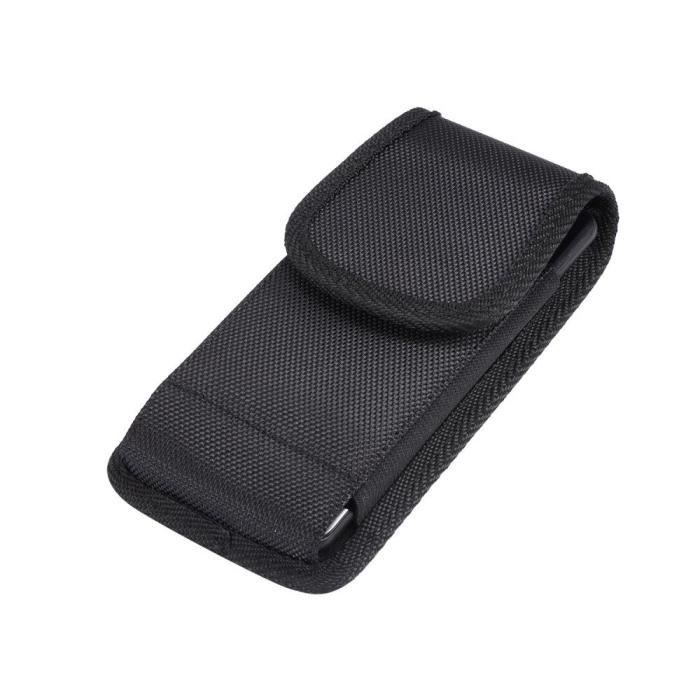 Étui Housse Ceinture Nylon Avec Clip En Métal Nouveau Style Business Pour Huawei Ascend P7-L07 (Huawei Sophia) > Noir