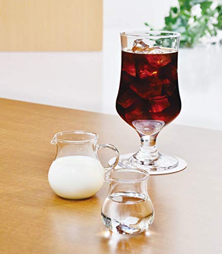 Toyo Sasaki Glass Syrup Pitcher with Handle, 80ml, Set of 6, Glass Creamer/Milk Pitcher, TS44029