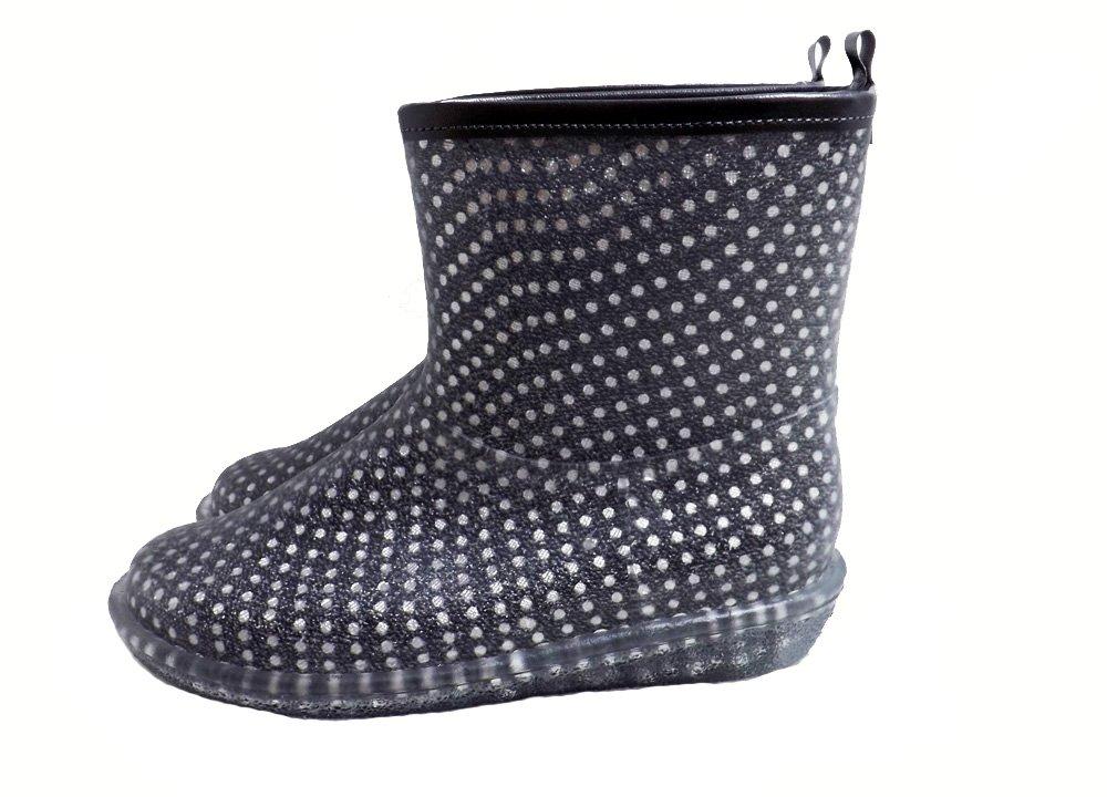 Krátké boty do deště Made in Japan Velikost flitrů [Nishibe Chemical] Dámské (S (22,0-22,5 cm), stříbrný)