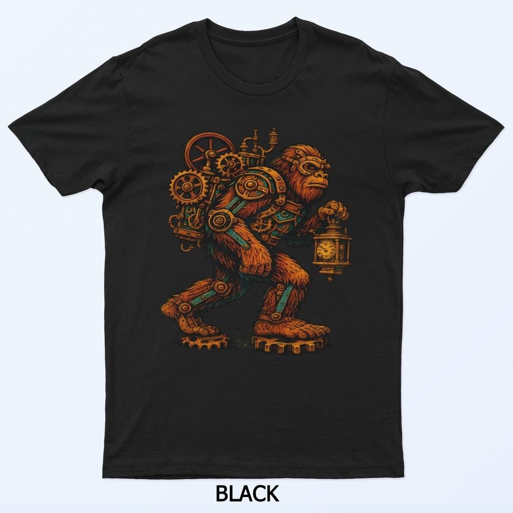 

Steampunk Bigfoot Mechanical Gears Industrial Fantasy T-Shirt M