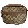 6423 Vintage Old Gucci Pochette GG Pattern PVC Shoulder Bag Brown PVC Used