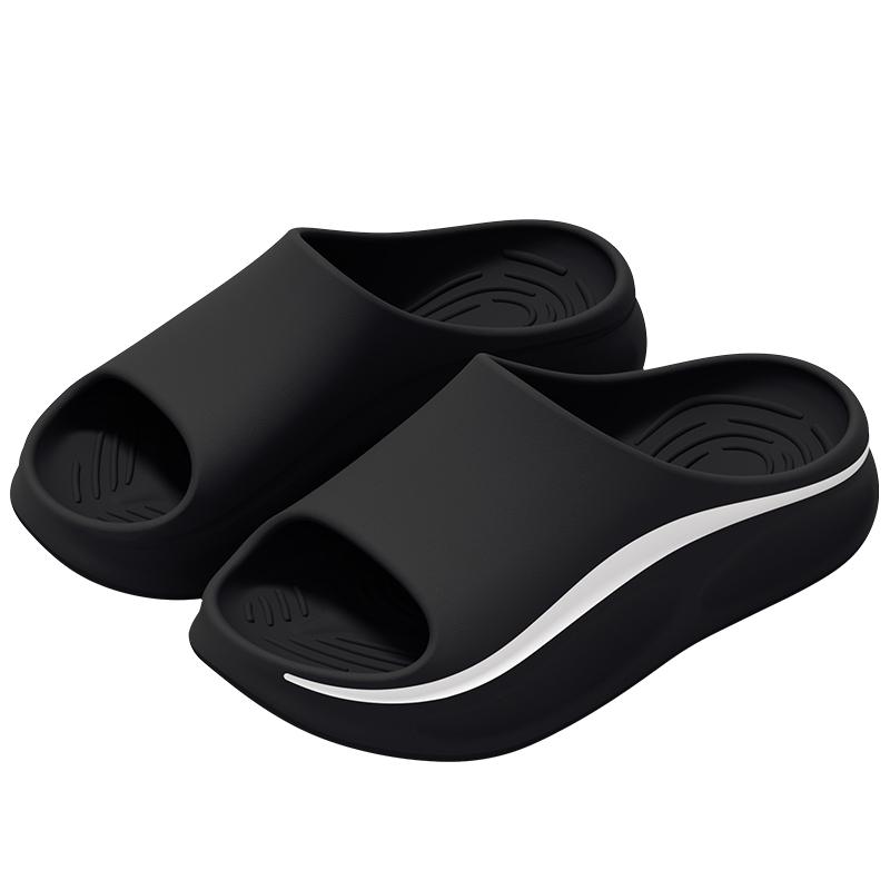 

Men Home Slippers Platform Soft Beach Slides Comfortable Casual Slippers 44-45 чорний