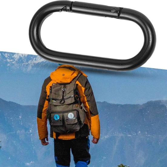 Carabiner Hook Strong Load-bearing High Strength Tight Fit Galvanized Iron Connecting Ring Rebound