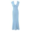 Autumn 2025 European Style Women's V-Neck Retro Crochet Holiday Dress