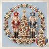 Weihnachts-Nussknacker Baum Perlen Diamantmalerei Set. Handgemachtes Perlen-Diamant-Kunst-Set. Feiertagsgeschenk Heimdekoration