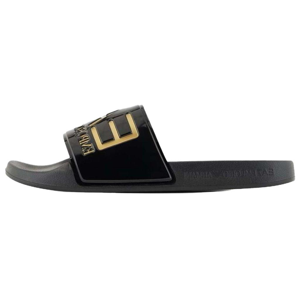 EMPORIO ARMANI EA7 Slip On Round Toe Slide Slippers Men Black 7X000108AF15118PC001 42