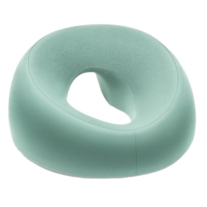 

Contoureds Massage Bed Head Support Pillow With Coolings Fabric Ergonomic Face Hole Professional Salon Accessory зелений