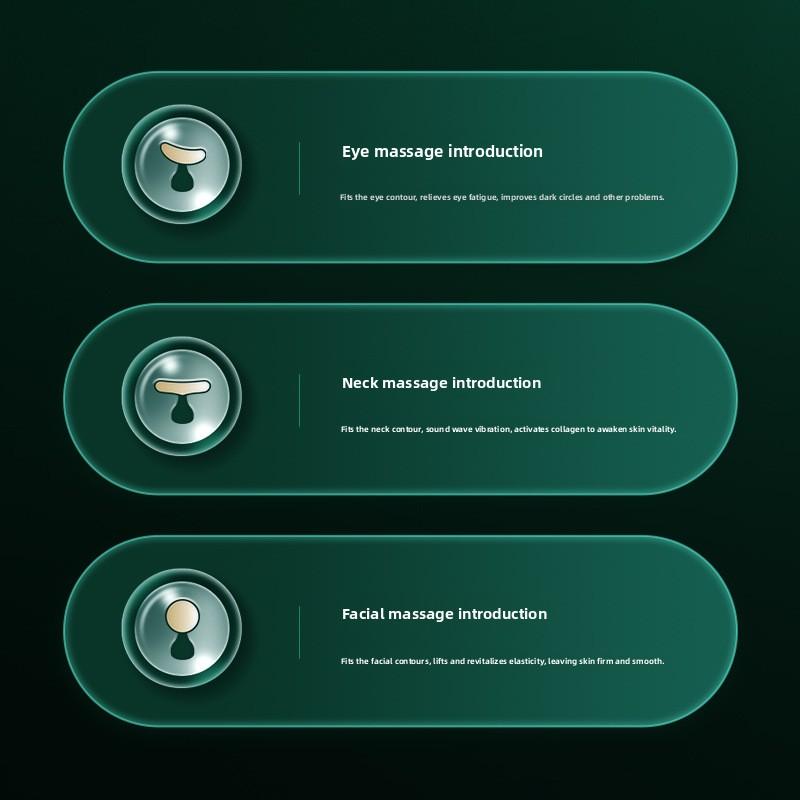 Multifunctional Four-effect Lifting and Firming Massager, Vibration Massage Promotes The Absorption of Skin Care Products and Fades Fine Lines