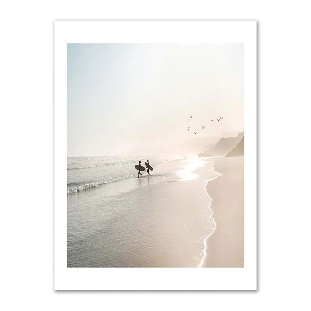 

Пальма, пляж, настенные художественные постеры и принт, мост для серфинга, морская черепаха, зонтик, холст, картина, скандинавские картины для декора гостиной 21x30cm No Frame