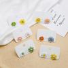 925 Sweet And Small Quan Zhilong Gd Daisy Stud Earrings Mori Girl Asymmetrical Flower Earrings Female