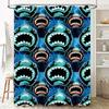 Stylish Bath Curtains with Shark Print Waterproof Shower Curtain for Bathroom Decoration Black Blue Colors Available in Differen