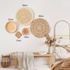 Handmade Straw Wall Ornament Boho Style Hanging Wall Plate  for Wall Door