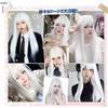 FORCUTEU Gray Full Perfect for Crossdressing and Popular Wig for Heat Includes Net and Comb Wig, Hair, Long, Straight, Wig, Cosplay, Women, Resistant,