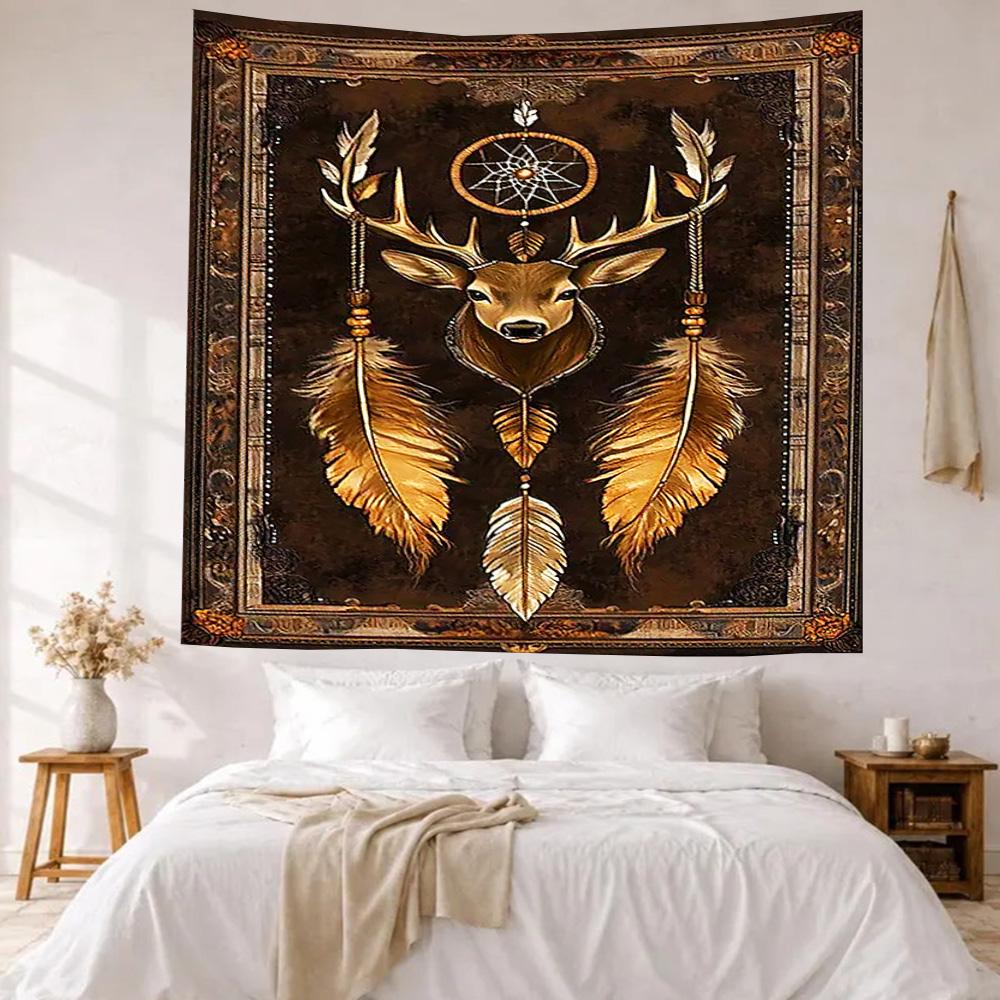 Deer Wall Decor Tapestry Art For Pet Memorial Birthdaywedding Party Backdrop Family Gift