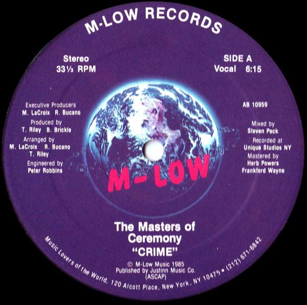 

12inch Record MASTERS OF CEREMONY (2) - Crime AB10959 M-LOW 1985 US Rap & Hip-Hop/R&B