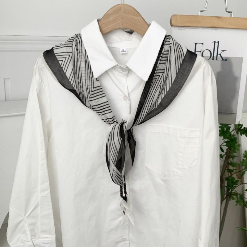 Cashew flower silk scarf new simple printing headscarf decorative scarf scarf small shawl triangular scarf tied waist