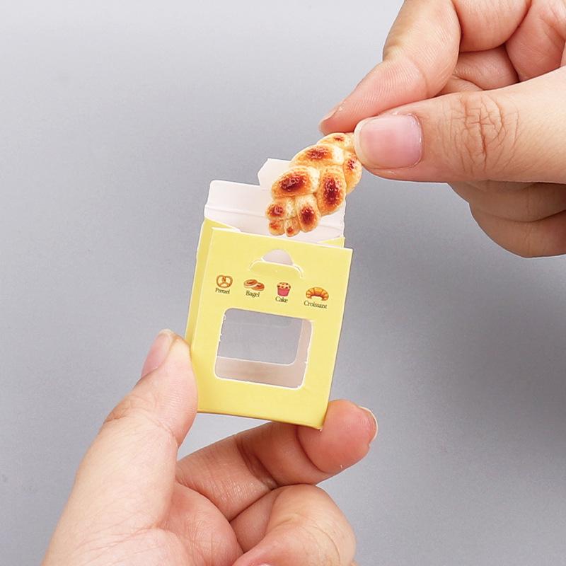 3D Dessert Bread Figurine Resin Decor for Dollhouse Pretend Play