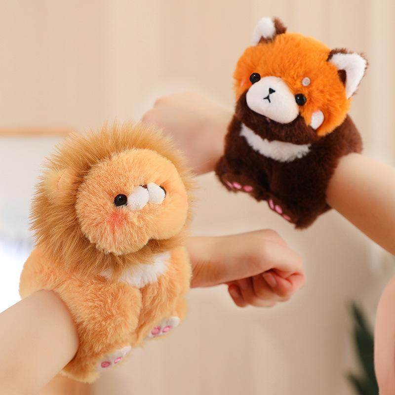 Zoo red panda doll clap bracelet plush toy raccoon wrist clap ruler circle doll children's gift