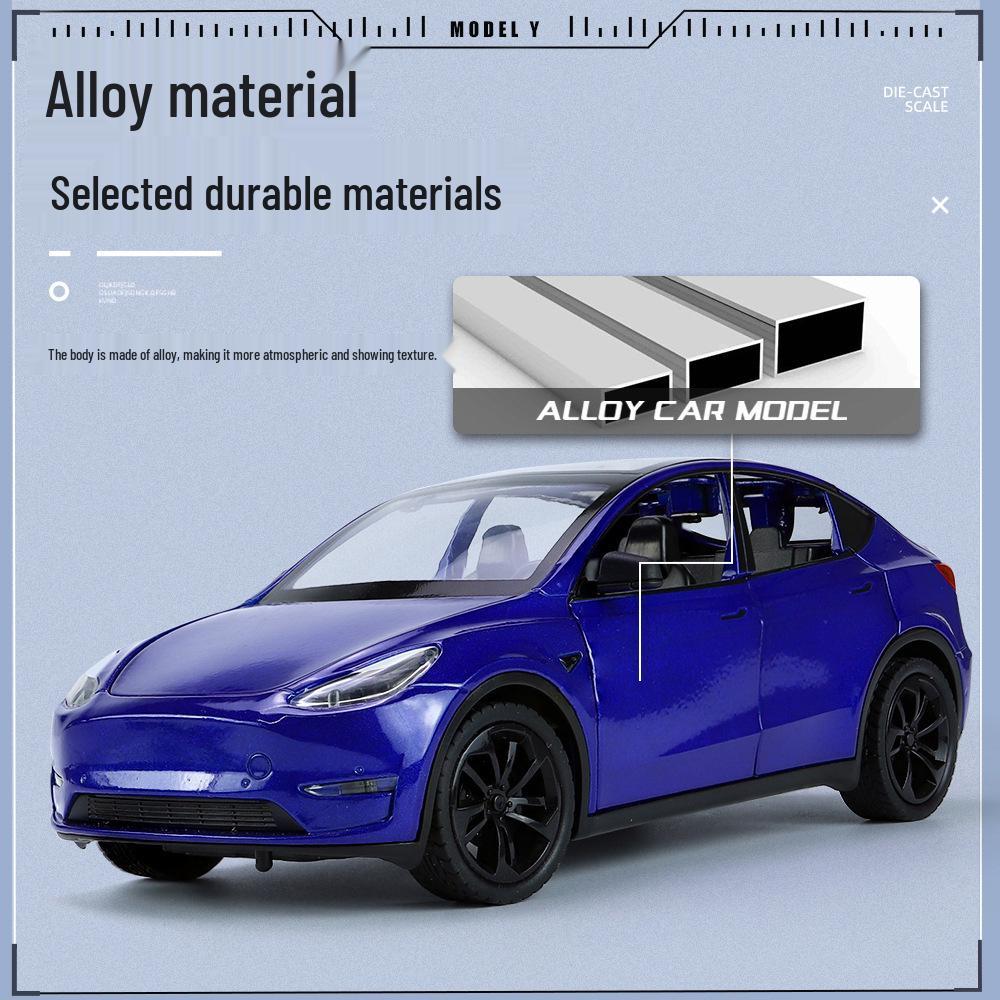 1:24 Tesla Alloy Car Model Simulation Toy - New Energy Vehicle for Kids