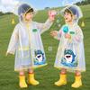 EVA Children Rain Poncho Transparent Student Rainwear Cute Rain Coat Jacket  Outdoor Use
