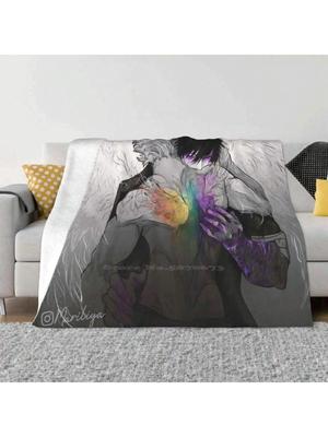 Dabihawks Lgbt Pride Super Warm Soft Blankets Throw On Sofa_Bed_Travel Dabihawks Boku No Hero Academia Hotwings Mha Anime