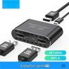 Розгалужувач DisplayPort 1 вхід / 2 виходи DP1 на два екрани 4K@120 Гц