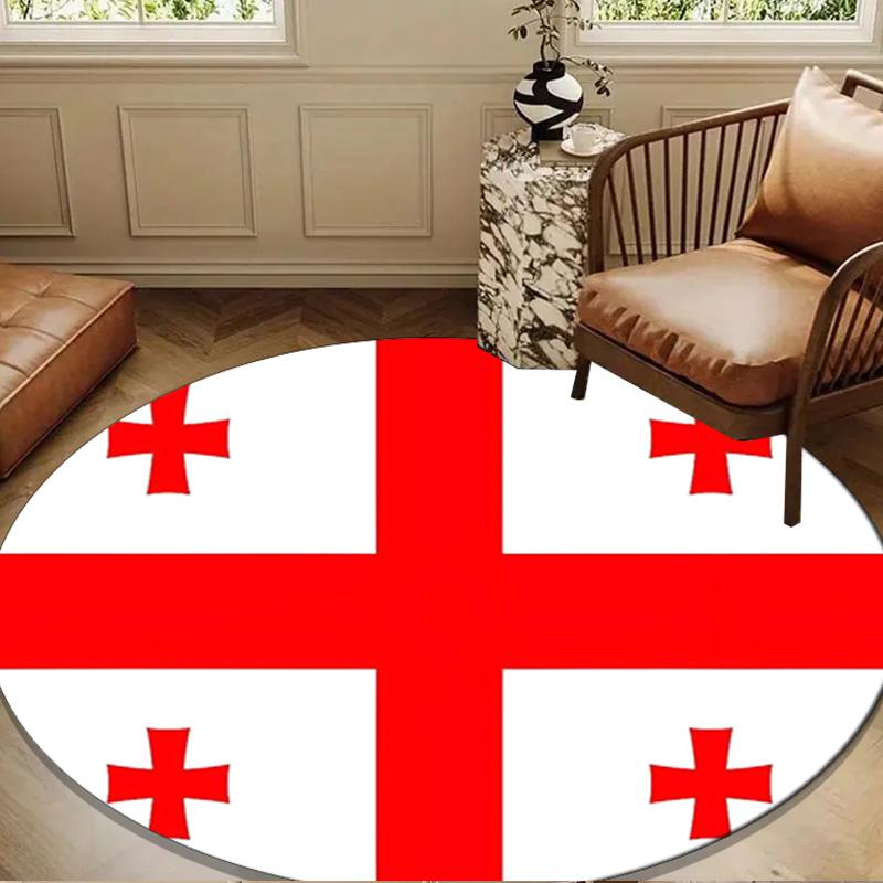 Scottish Flag Design Round Mat Home Decor, Chair Rug For livingroom,Bedroom, Doormat Home Decor Birthday Gift Christmas Gifts
