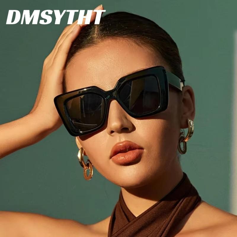 Fashion Vintage Large Frame Sunglasses Trendy Black Sunglasses for Men Women's Shades Sunglasses Travel Eye Protection