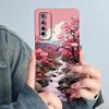 For Realme 7 RMX2151 RMX2155 Phone Case Realme7 4G Back Cover Soft Silicone Sweet Lovely Cartoon Panda Flower Printed Coque Capa