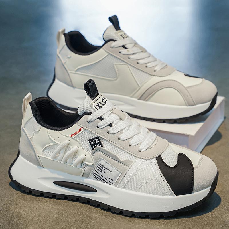 Forrest Gump Men'S Shoes Spring Heightened Platform Waffle Dad Casual Running Travel Youth Comfortable Sports Shoes