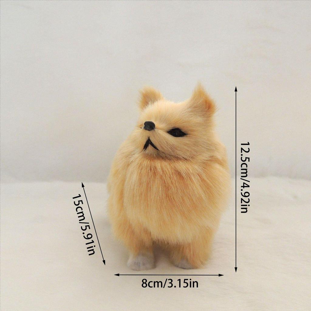 Plush Pomeranian Dog Ornament - Cute Festival Gift & Home Decoration