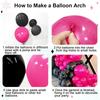 Hot Pink Balloons Garland Kit Black Rose Pink Balloon Arch Bridal Shower Gender Reveal Wedding Anniversary Birthday Party Globos