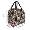 Opossums Opossum Screm Insulated Lunch Bag for Women Kids Portable Food Boxes Thermal Lunch Box Tote